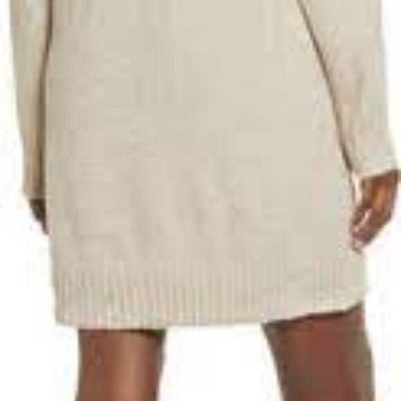 BP Women Long Sleeve Sweater Dress BNWOT Sz 2XSmall Beige Mock Neck New - Picture 7 of 7